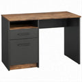 Scrivania con Cassettiera Integrata Antracite e Rovere 120 x 60 x 75 cm